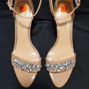 Beautiful Patent Nude Sandal - NEW - 9.5